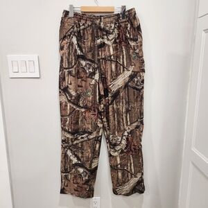 REMINGTON Break Up Infinity Camo Pants Mens L Lined Elastic Waist Hunting Leaf